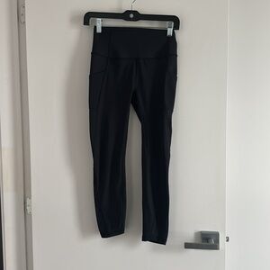 GapFit High-Rise 7/8 Black Sculpt Leggings with Pockets (Size 4)